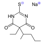 Структурная формула тиопентала натрия